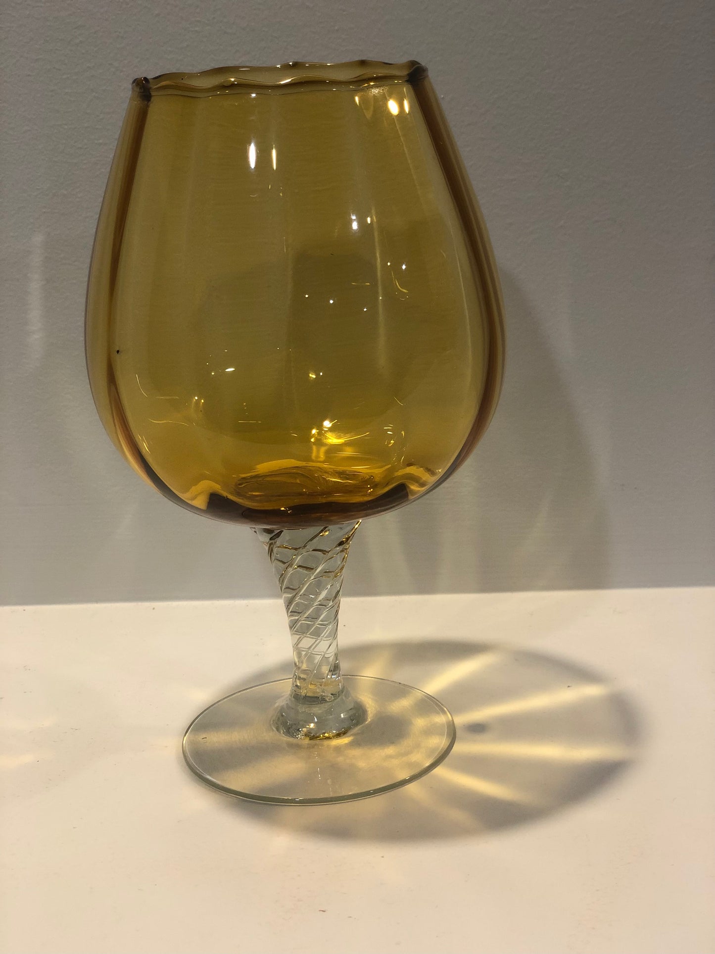 Golden Yellow Balloon Glass Vase