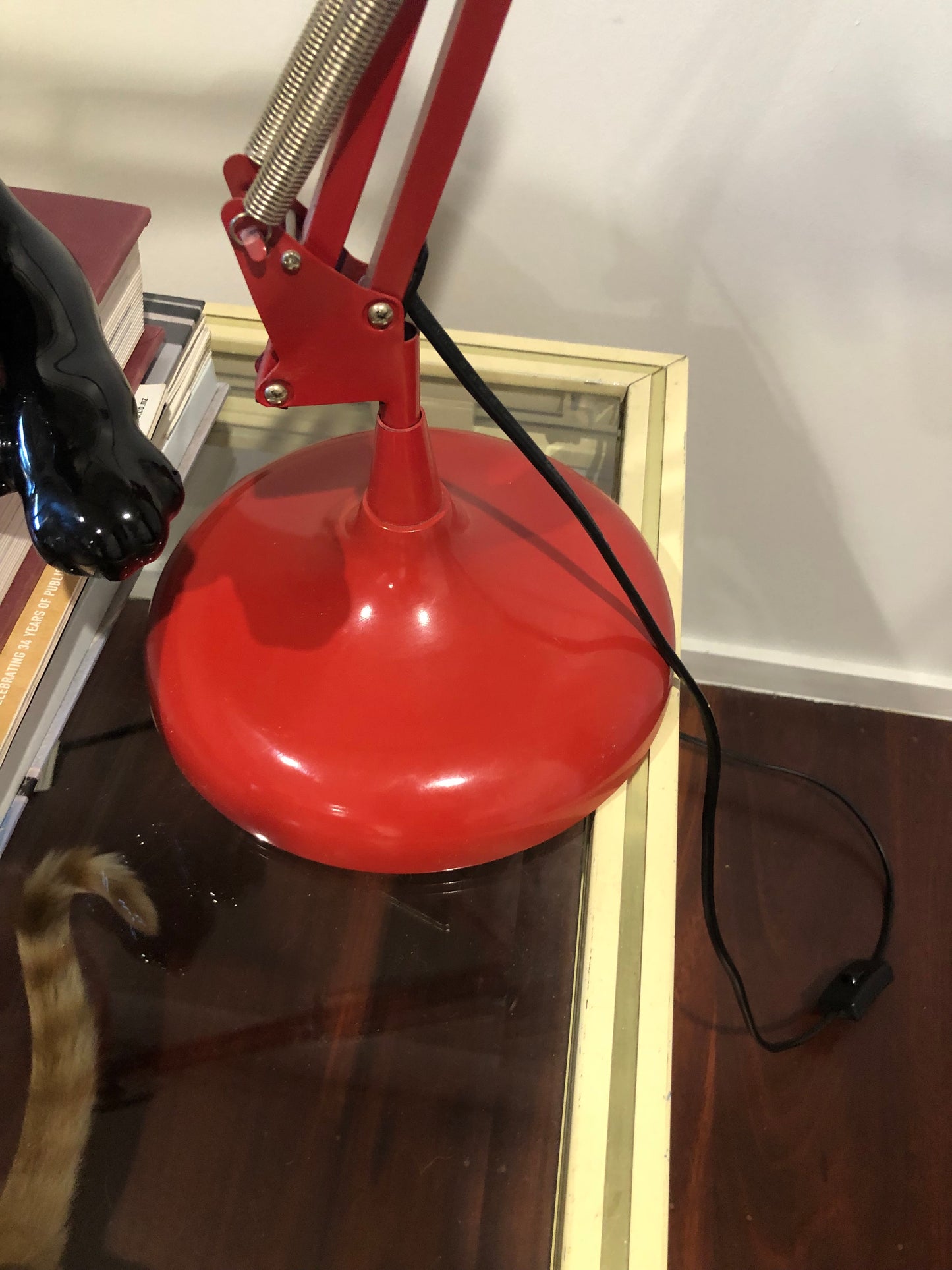 Red Angle Poise Style light