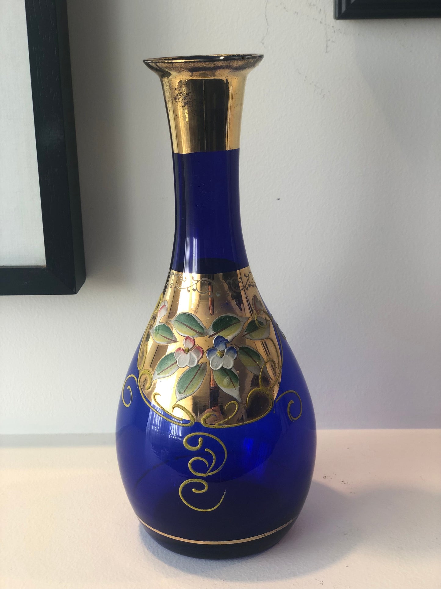 Large Blue Venetian Vase