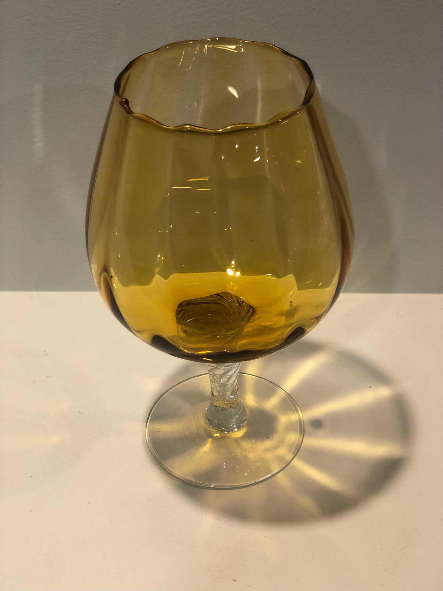 Golden Yellow Balloon Glass Vase