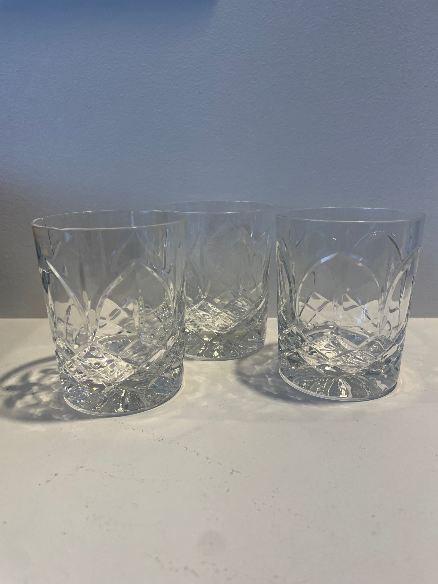 Two Crystal Whiskey Glasses