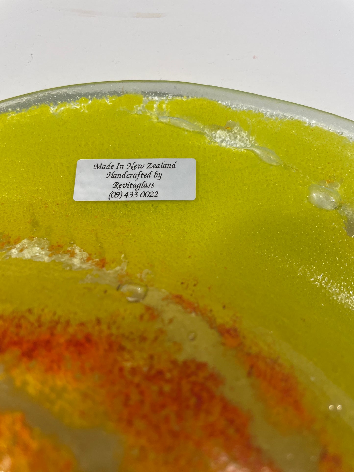 Yellow NZ Art Glass Bowl