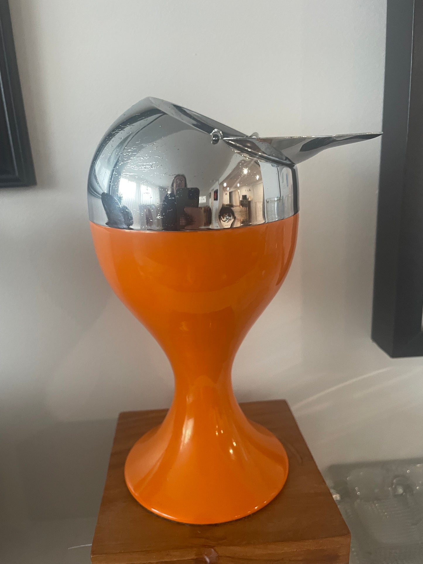 1970’s Orange And Chrime Ashtray