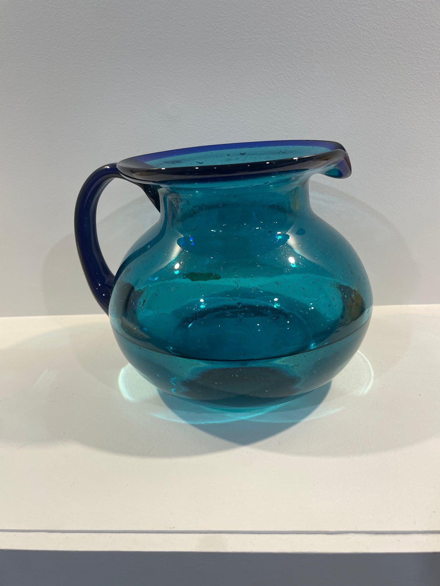 Large Blue Recycled Glass Jug