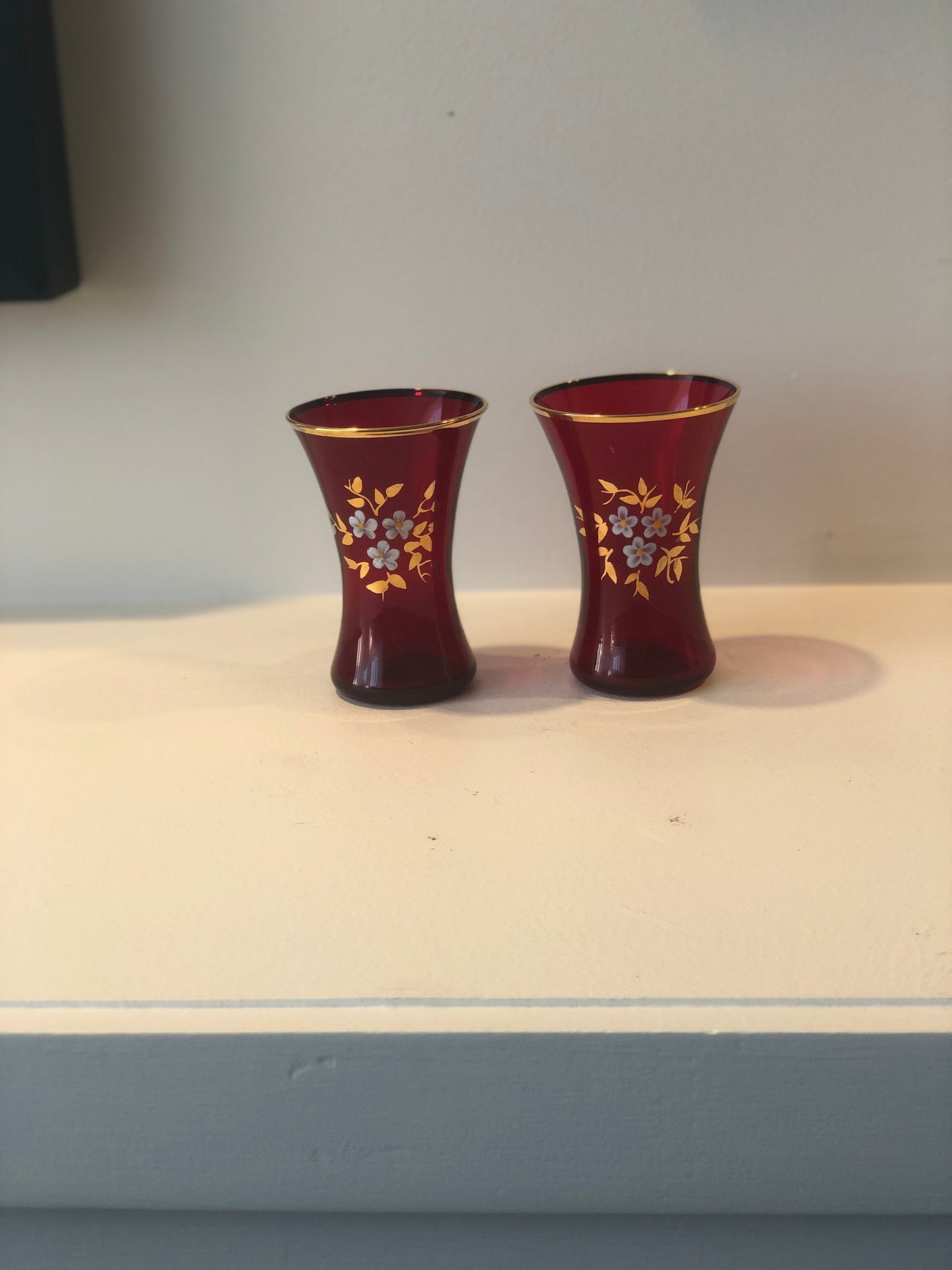 Two Venetian Glass Bud Vases
