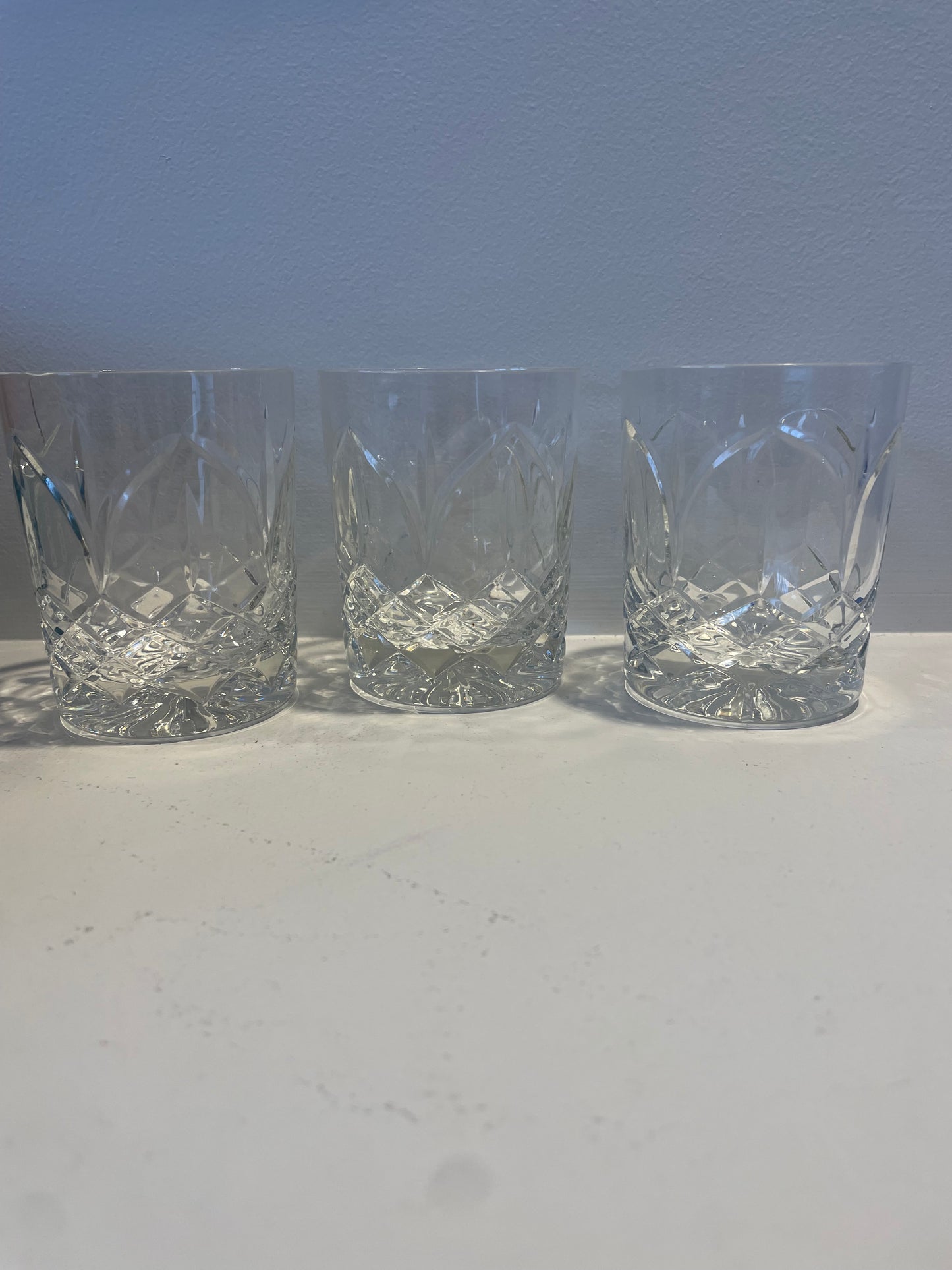 Two Crystal Whiskey Glasses