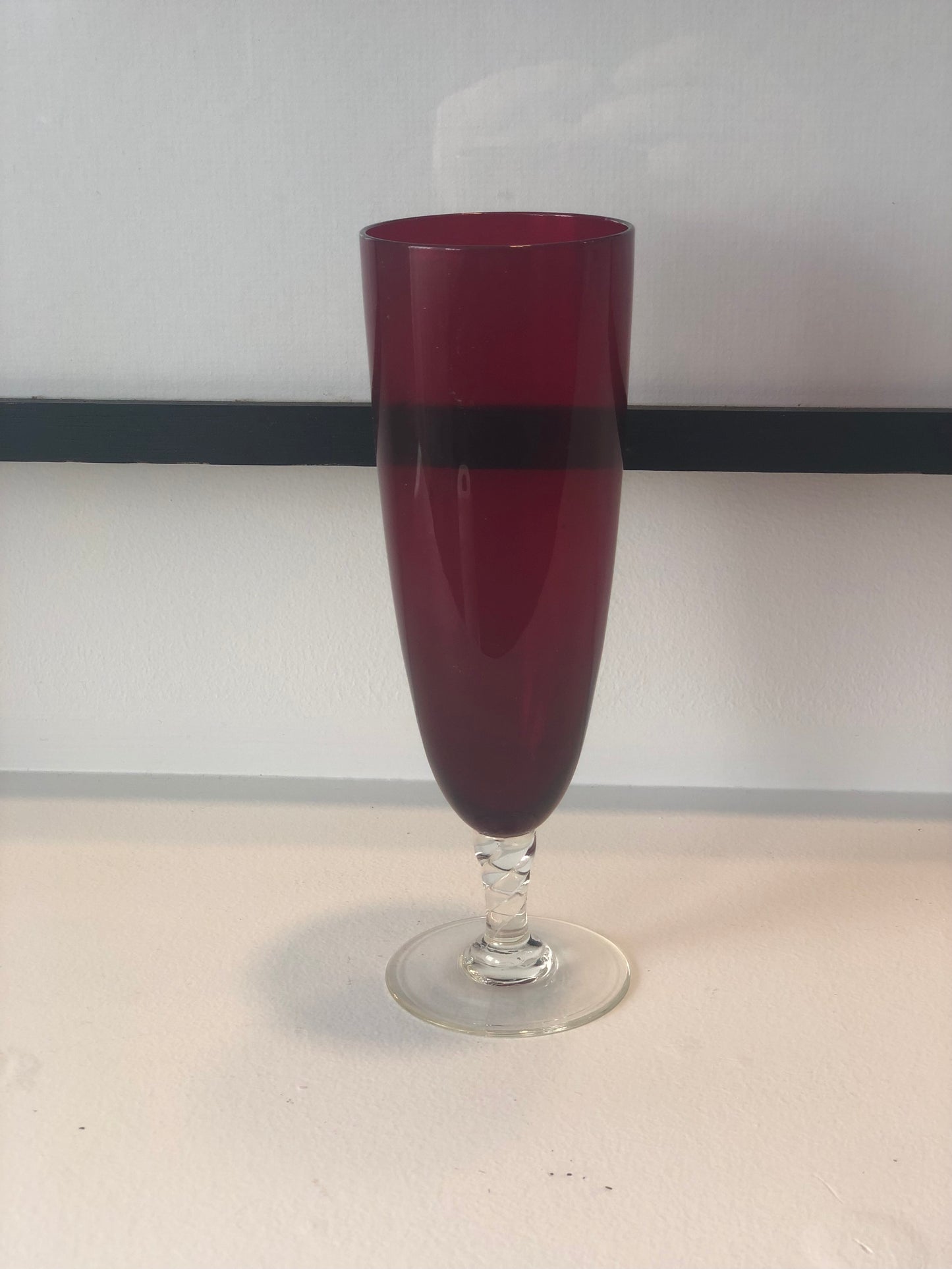 Deep Red Art Vase