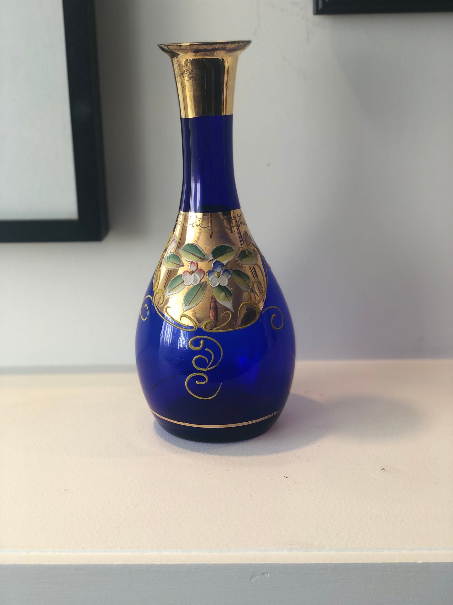 Large Blue Venetian Vase