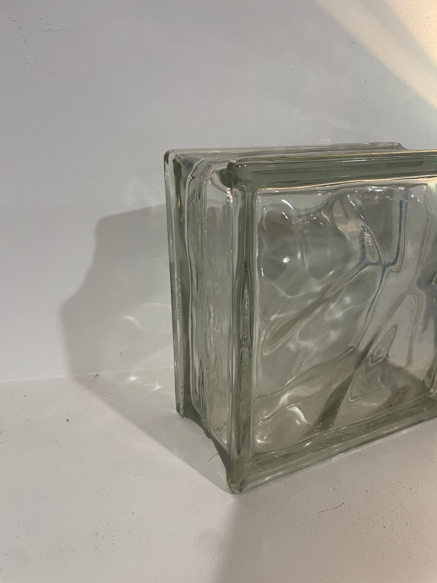 Heavy Vintage Glass Brick
