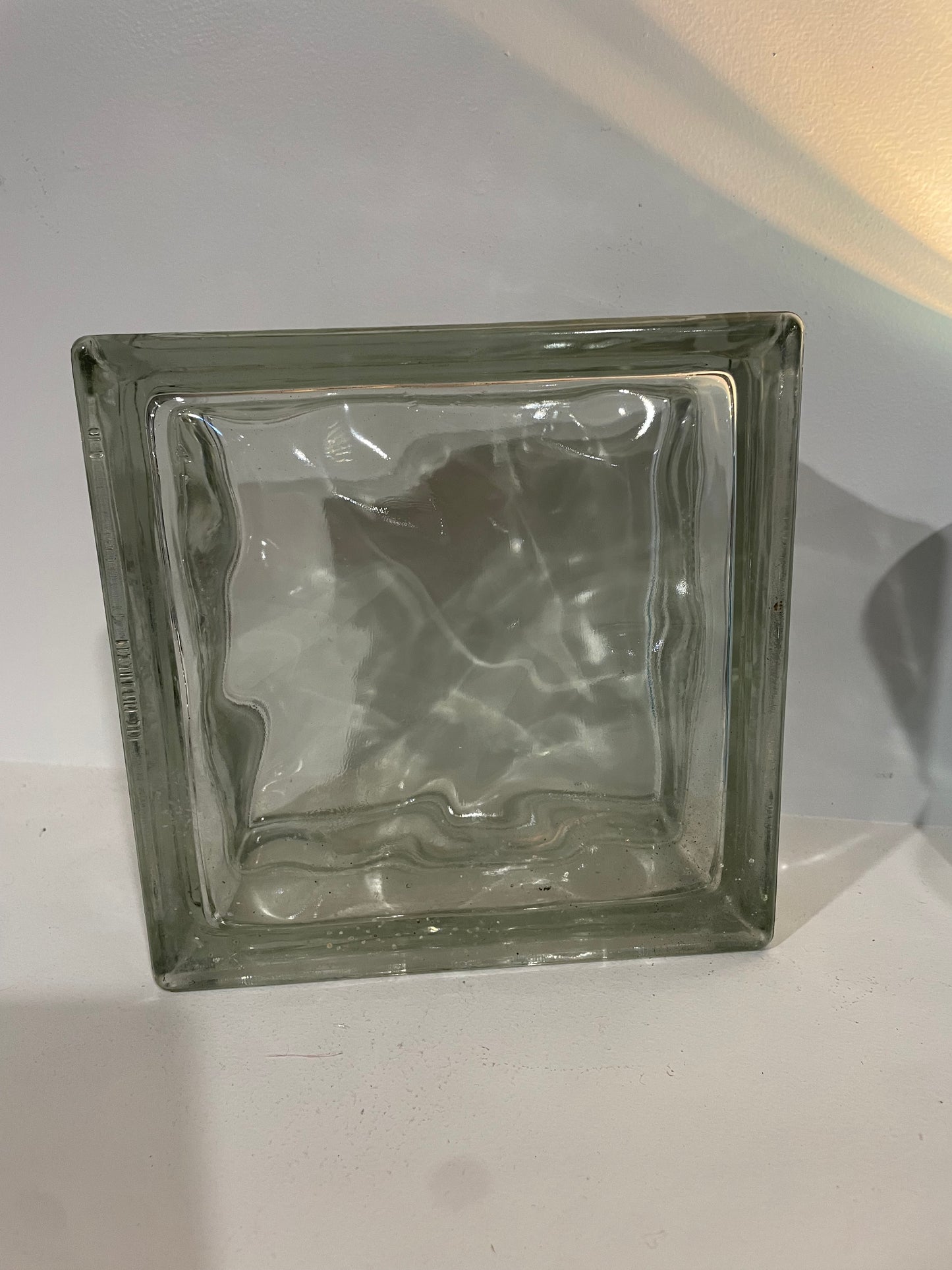 Heavy Vintage Glass Brick