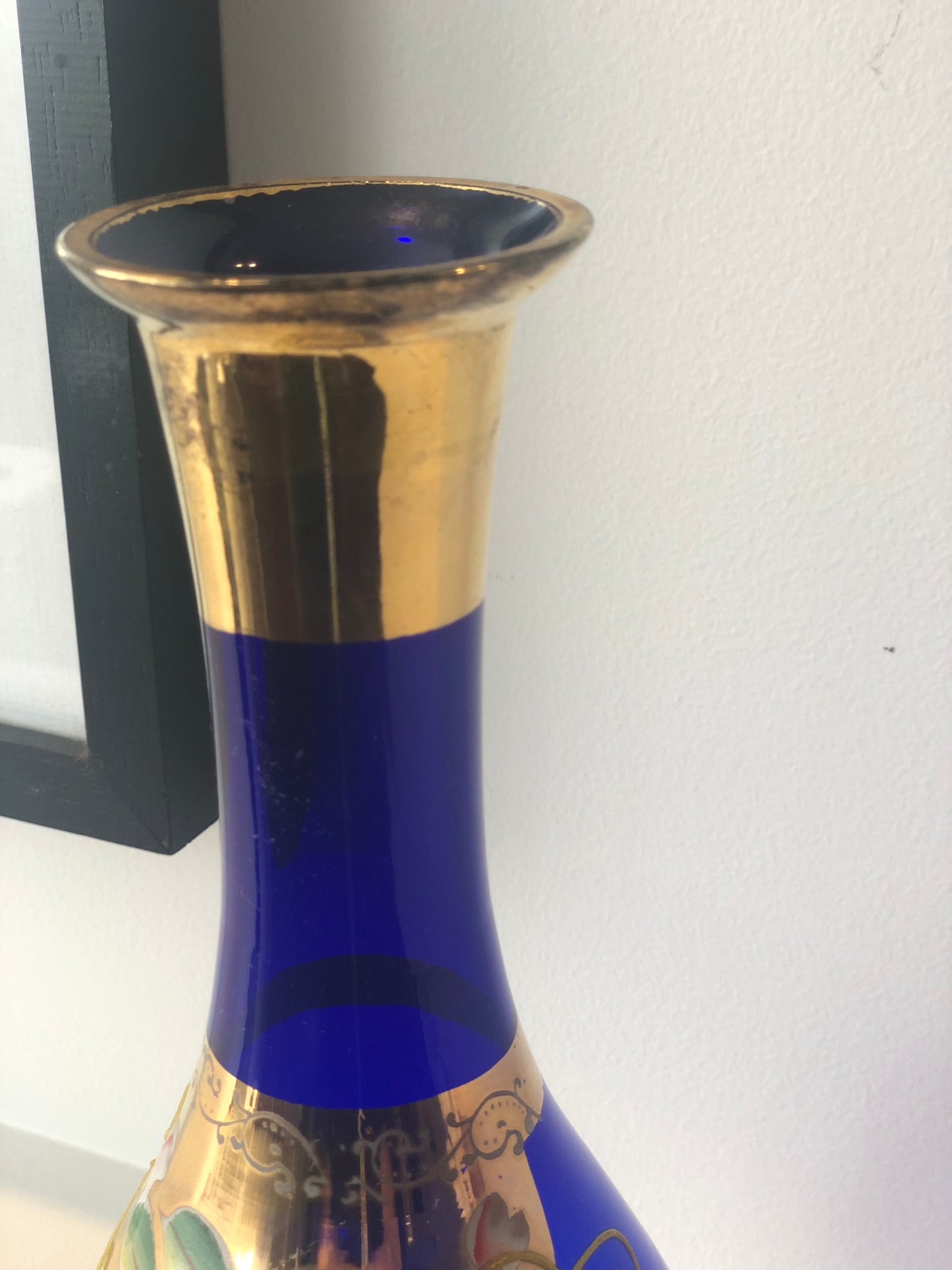 Large Blue Venetian Vase