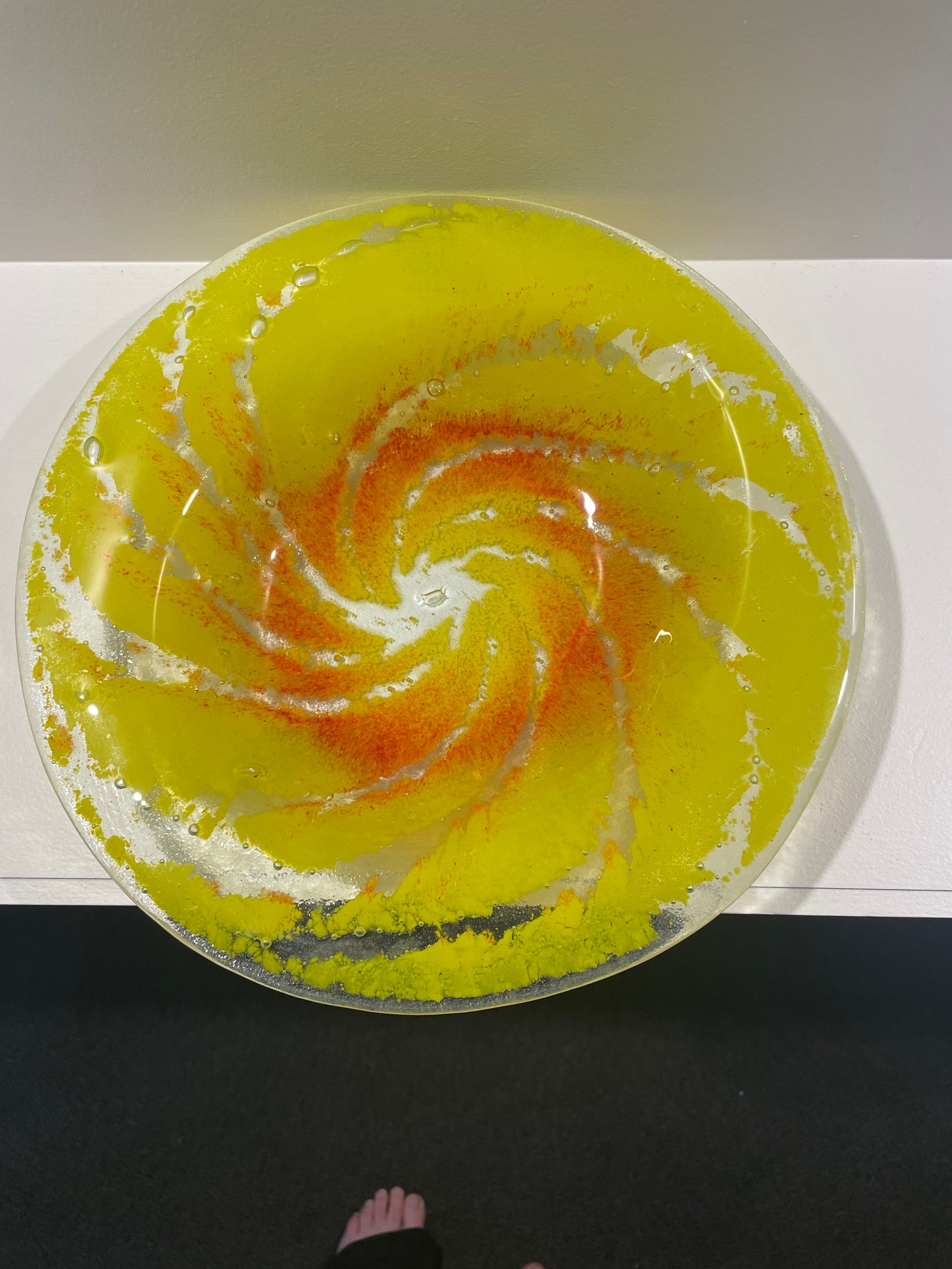 Yellow NZ Art Glass Bowl