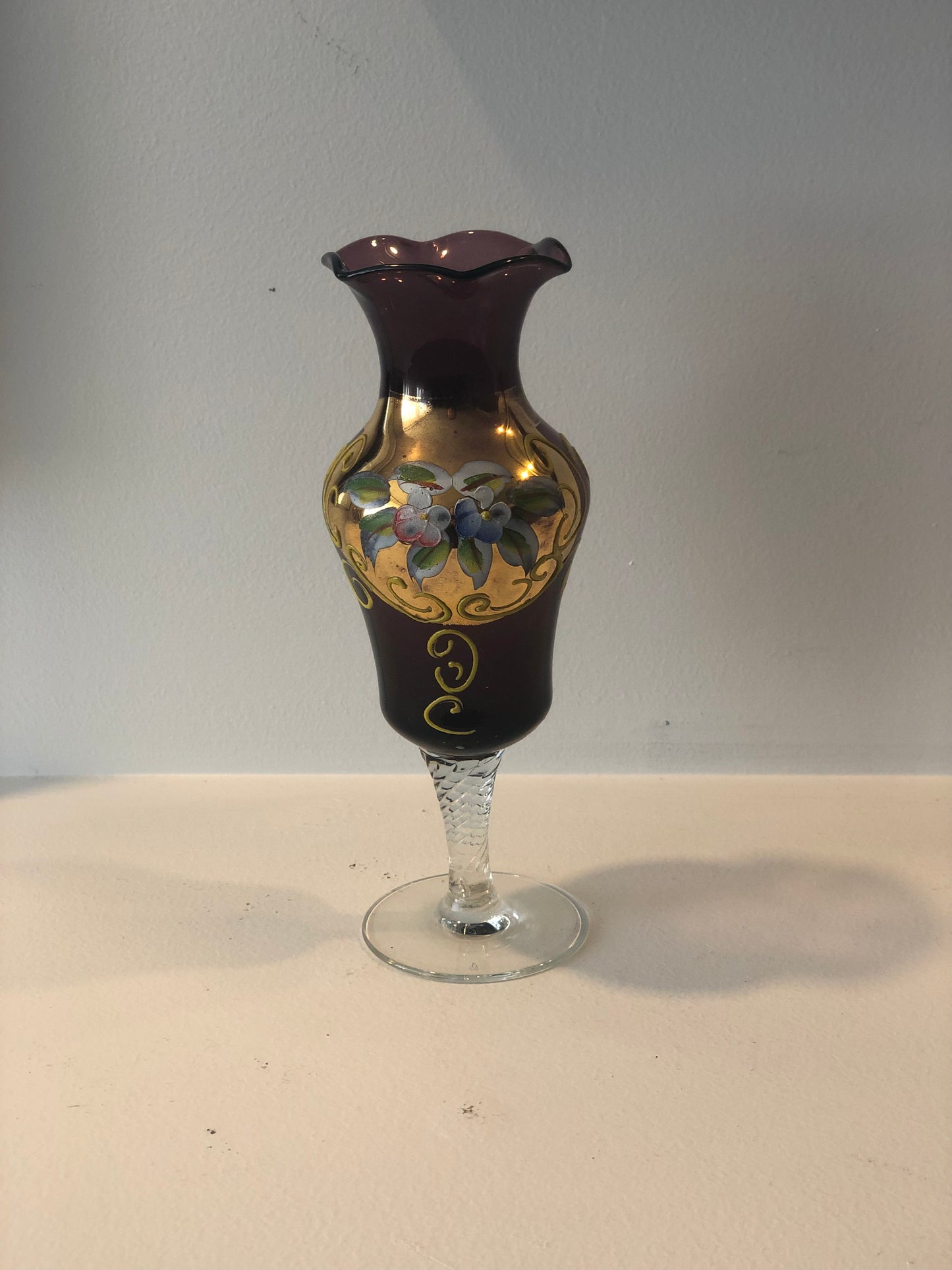 Purple Venetian Glass Vase