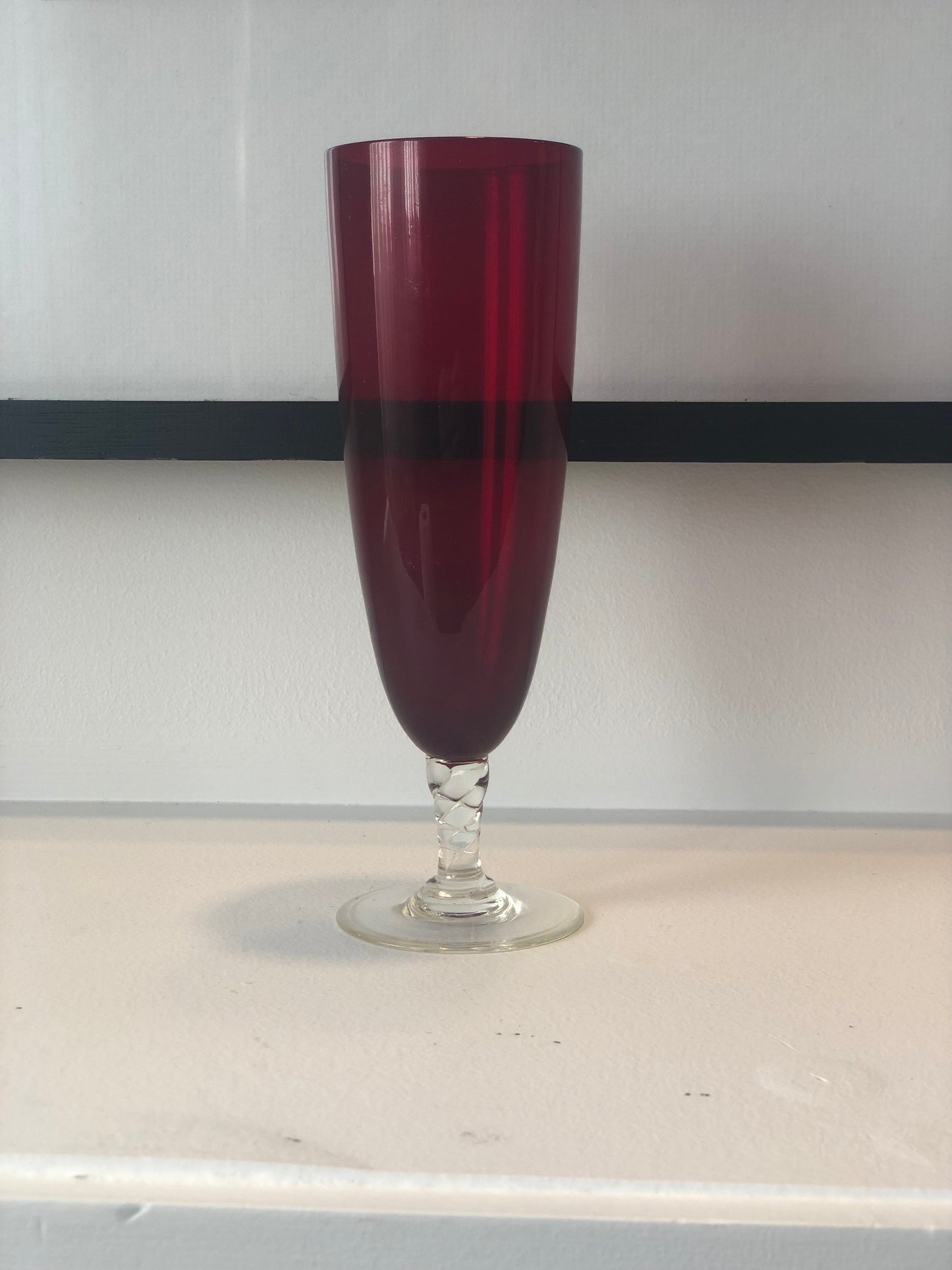 Deep Red Art Vase