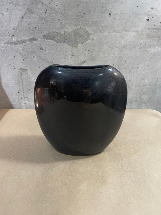 Black 1980s Ceramic Vase