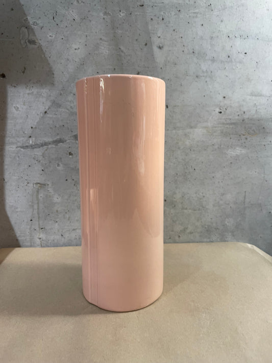 1980s Pink Column Vase