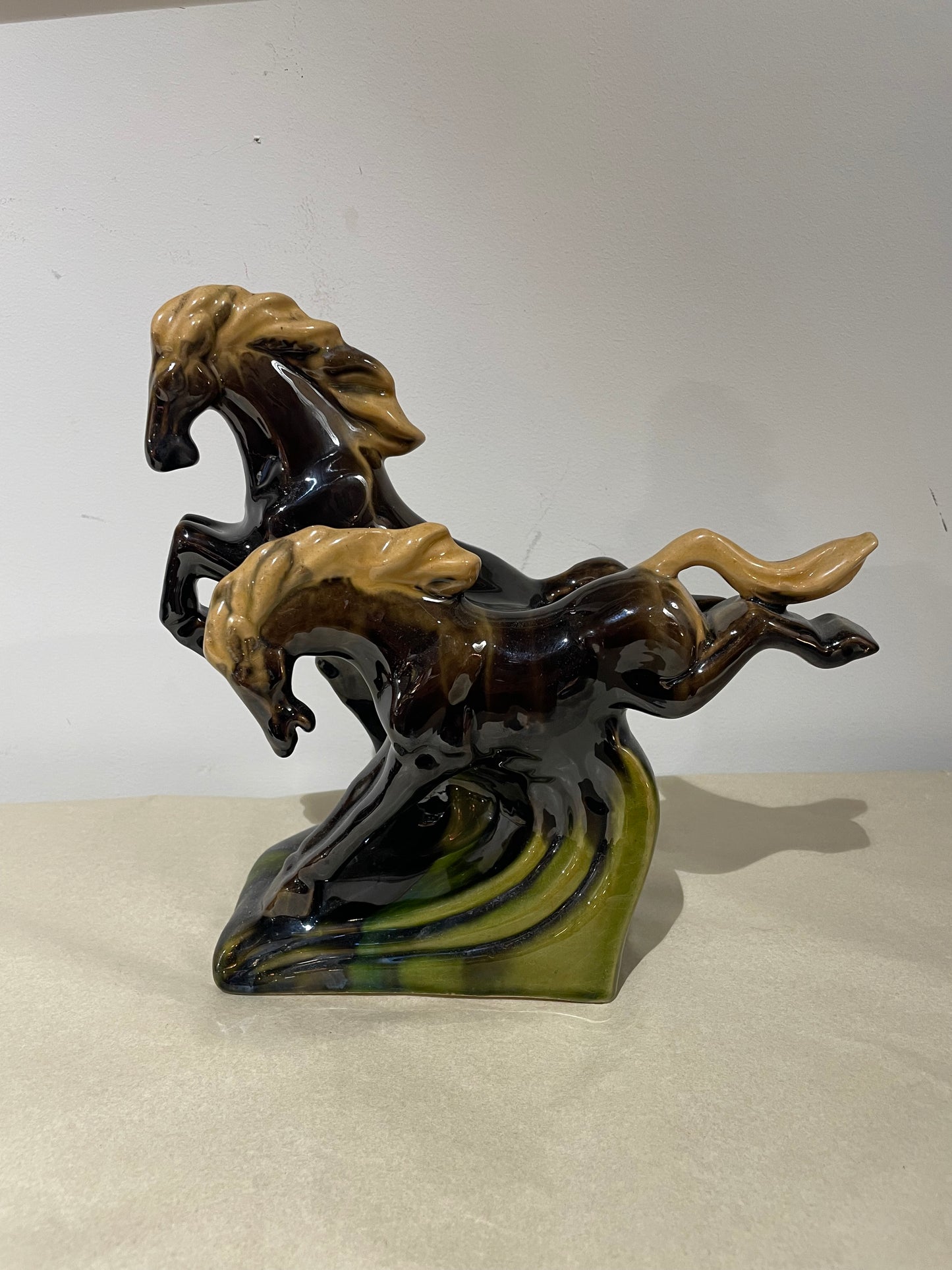 1970's Charging Horse Statue