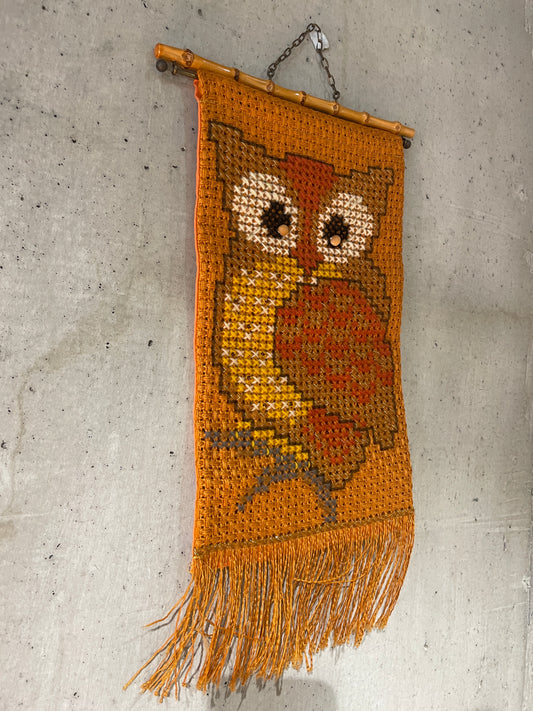 Beaded Owl Wall Hanging