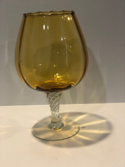 Golden Yellow Balloon Glass Vase