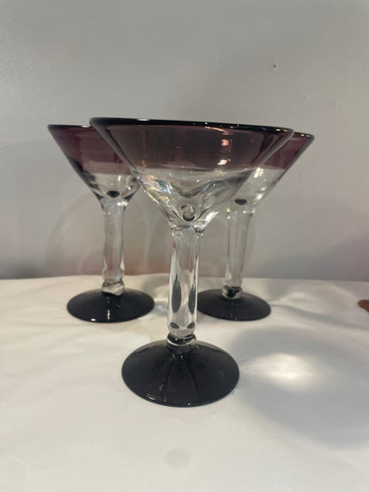 3 Martini Glasses