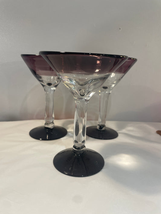 3 Martini Glasses
