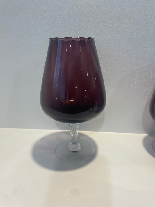 Deep Purple Glass Vase