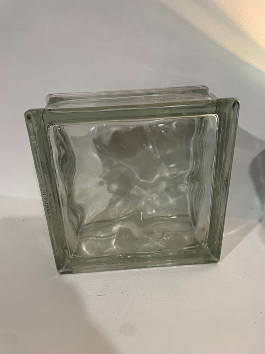 Heavy Vintage Glass Brick
