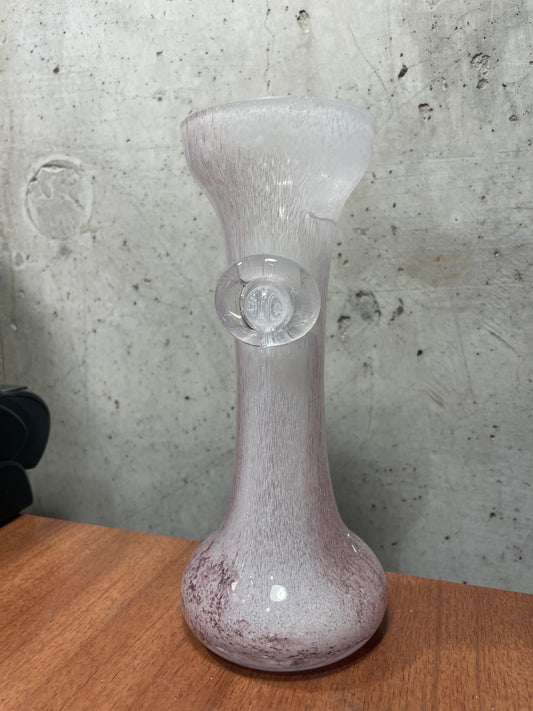 Pink and White Art Glass Vase