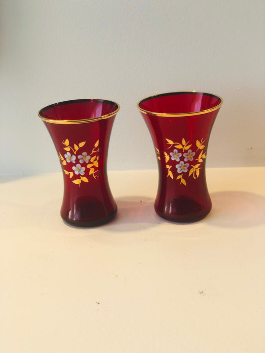 Two Venetian Glass Bud Vases