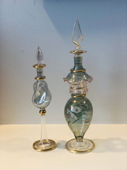 Two Venetian Glass Perfume Bottles