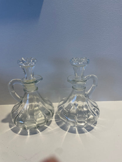 2 glass table jugs