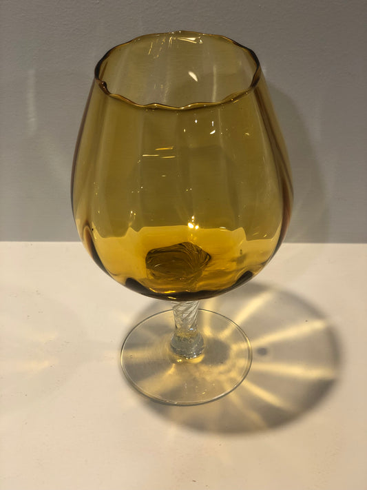 Golden Yellow Balloon Glass Vase