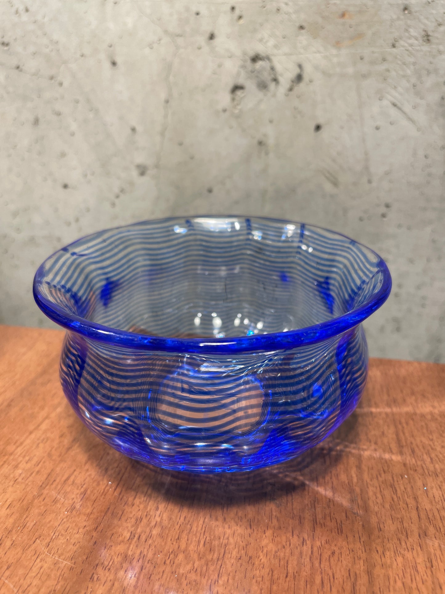 Blue Art Glass Bowl