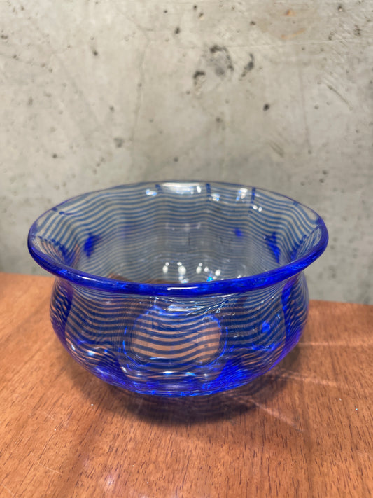 Blue Art Glass Bowl