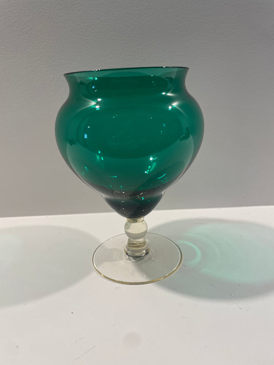 Green Balloon Glass Vase