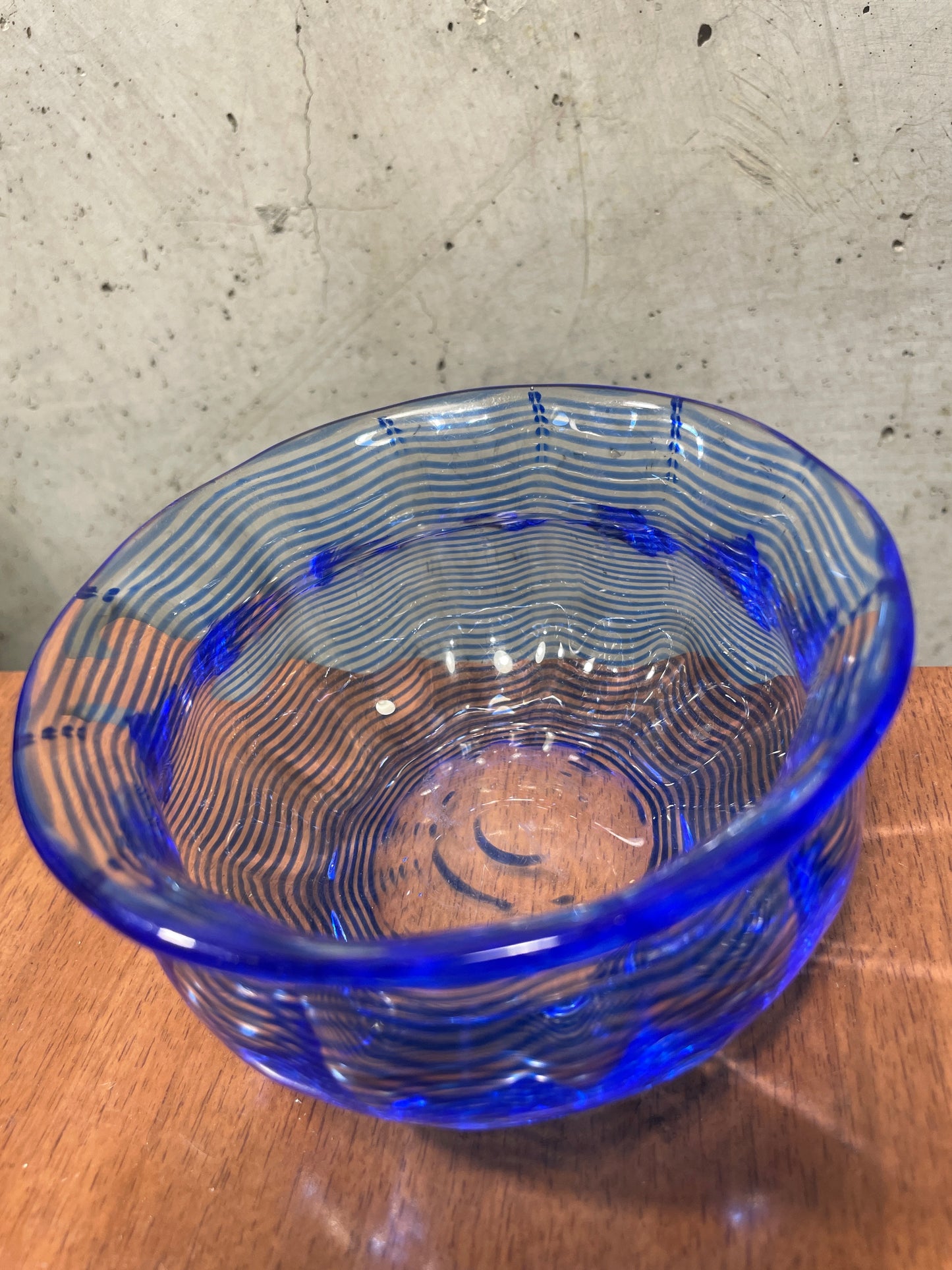 Blue Art Glass Bowl