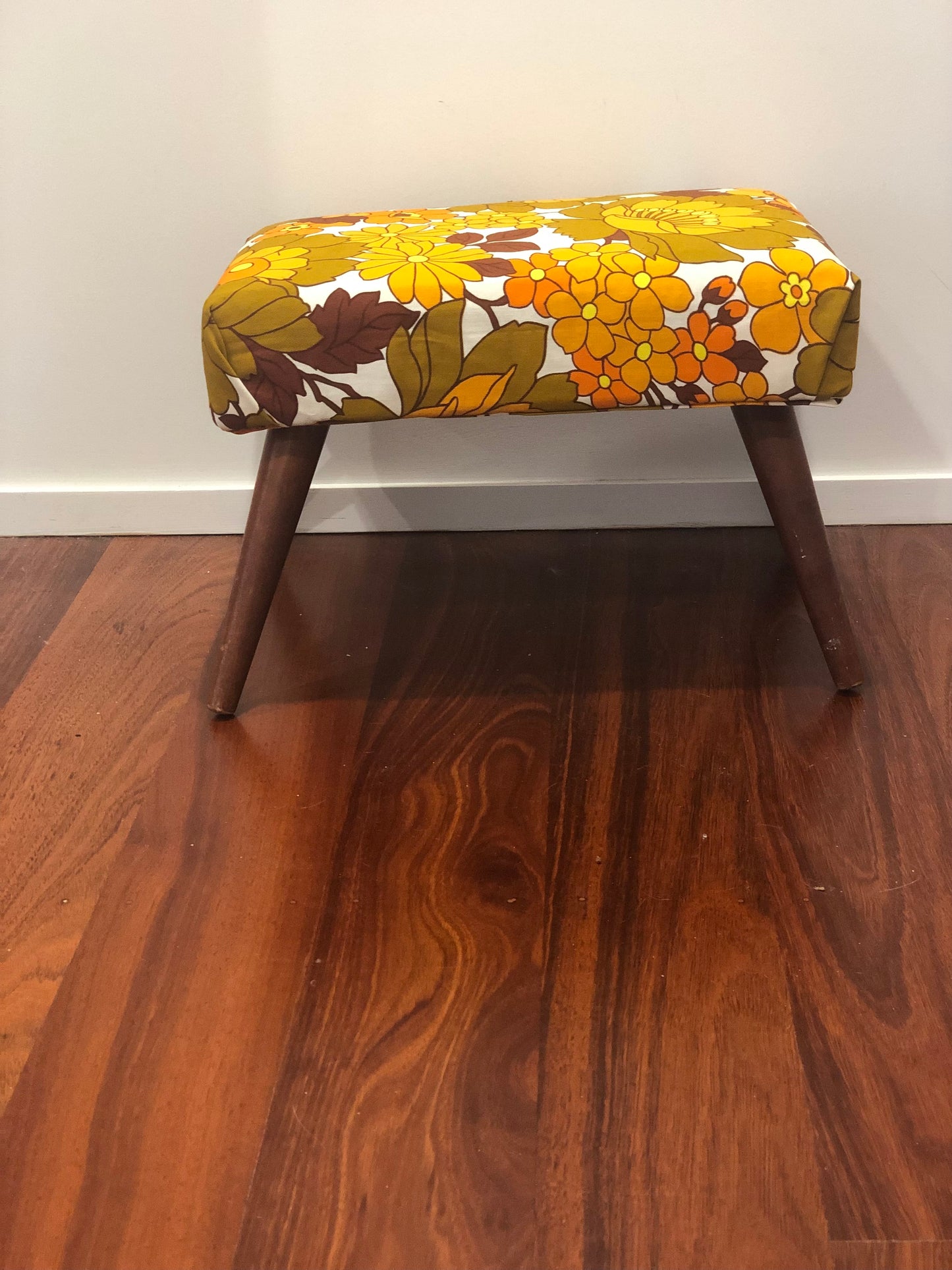 Recovered Mid Century Stool
