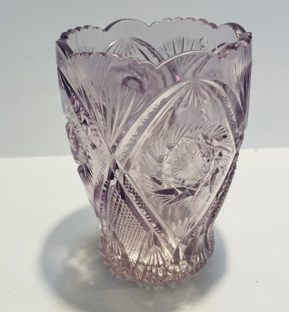 French Pressed Glass Vase