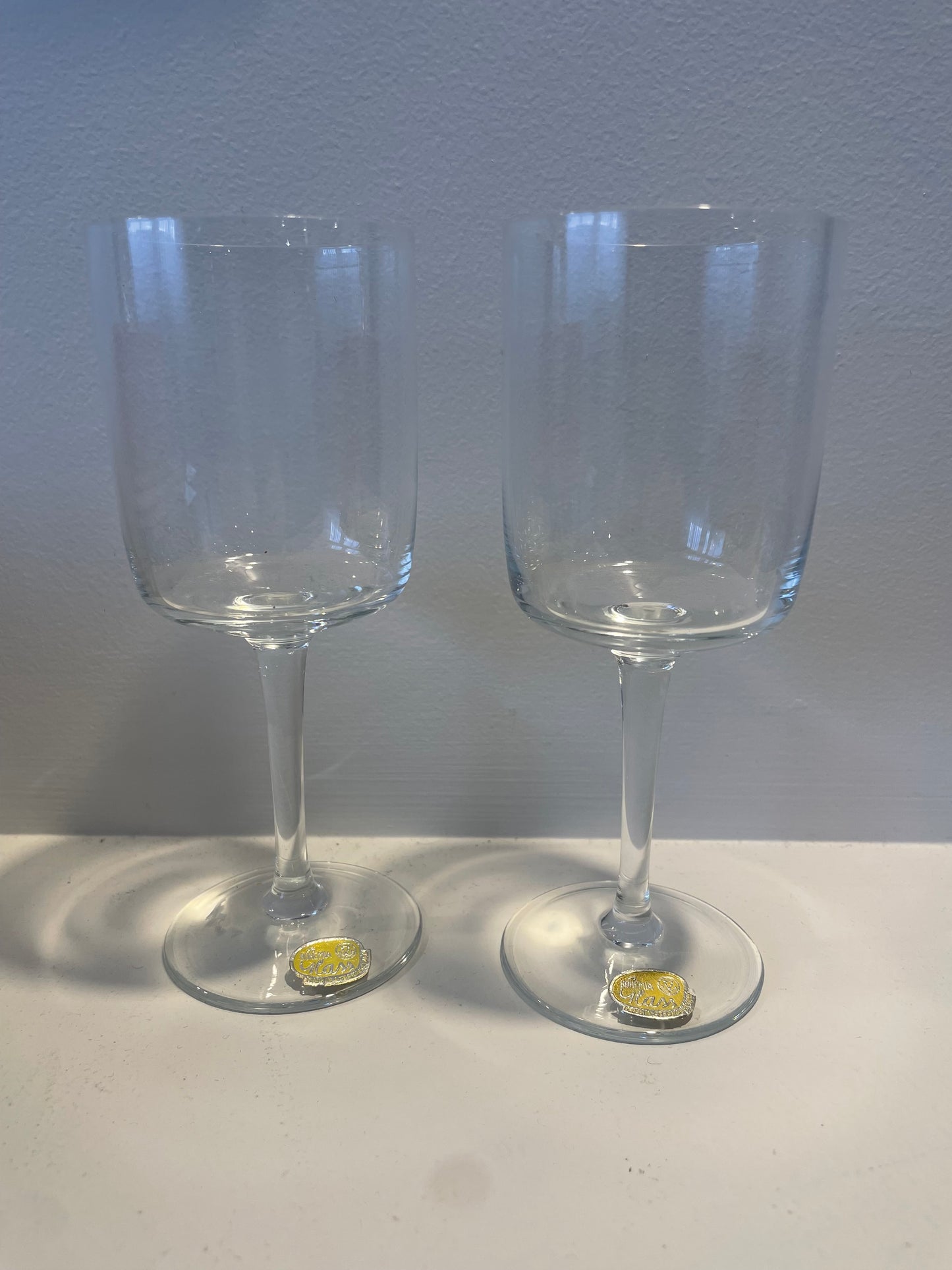 2 Bohemian Wine Glasses
