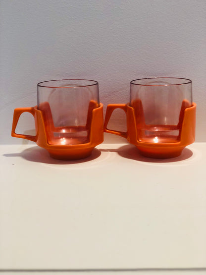 Pair of Orange Mugs
