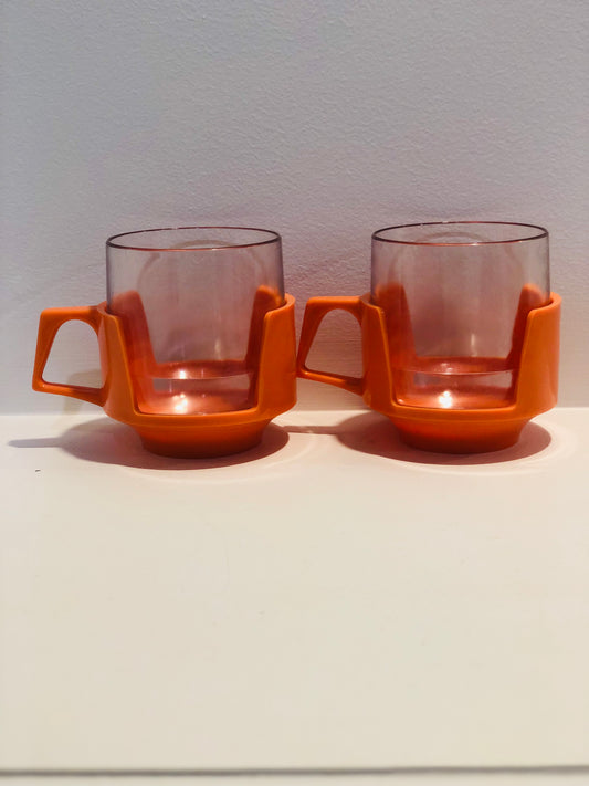 Pair of Orange Mugs