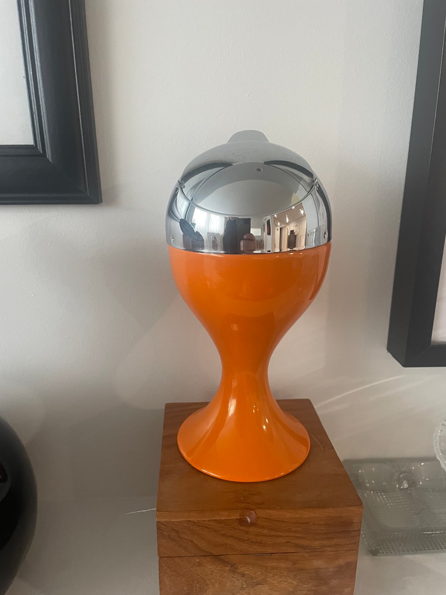 1970’s Orange And Chrime Ashtray