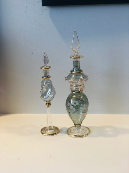 Two Venetian Glass Perfume Bottles