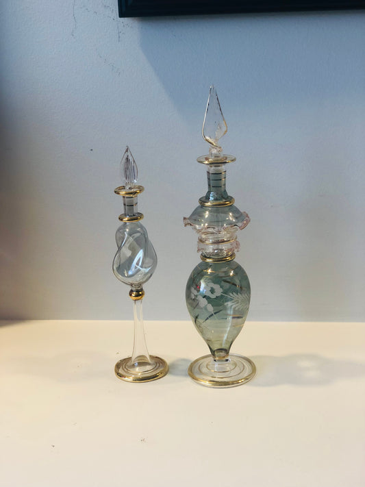 Two Venetian Glass Perfume Bottles