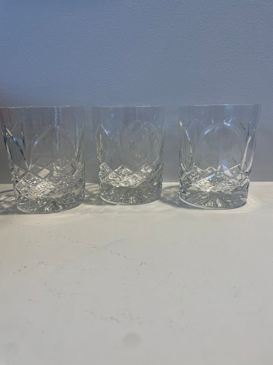 Two Crystal Whiskey Glasses