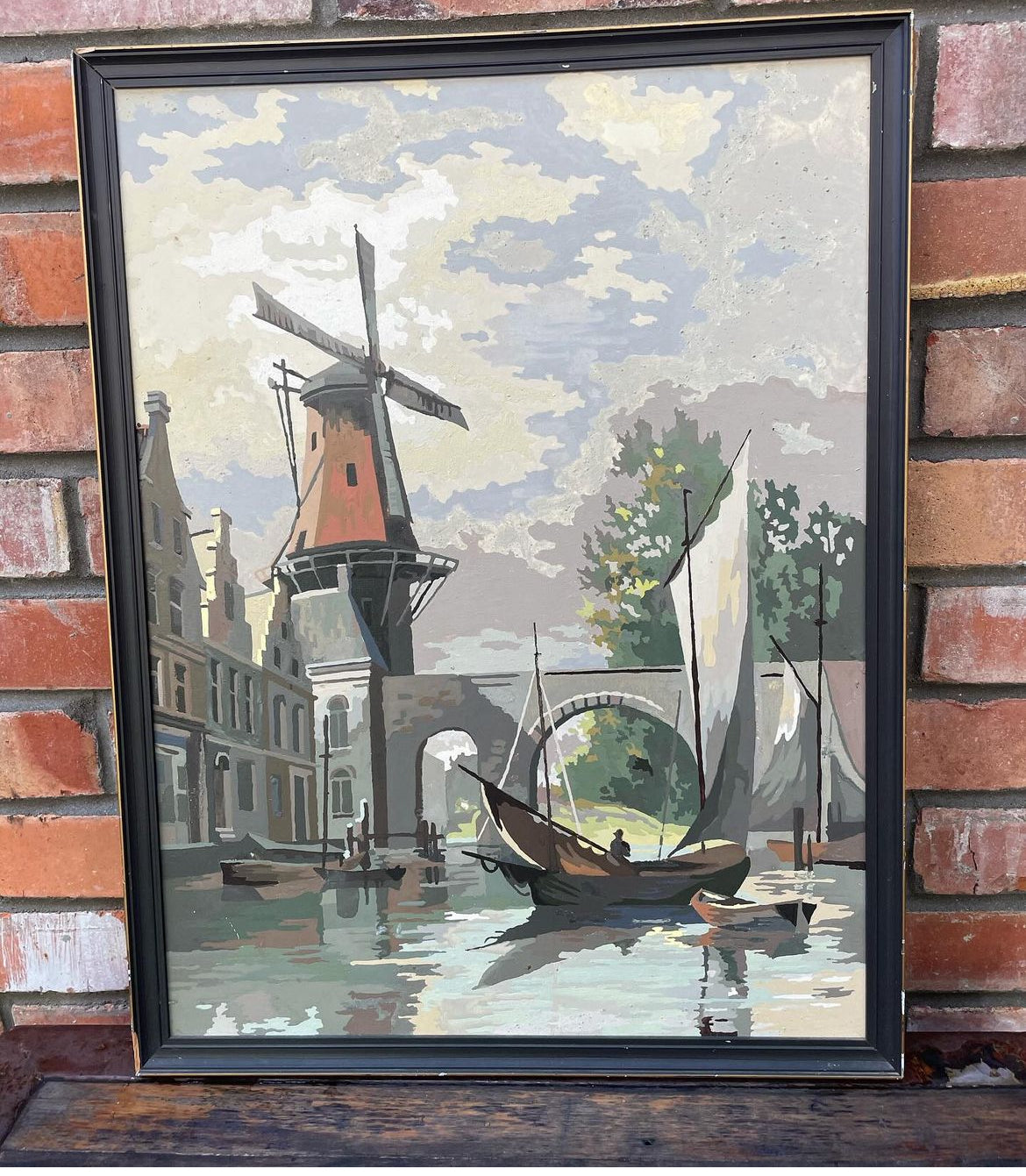 Vintage Windmill Paint by Numbers