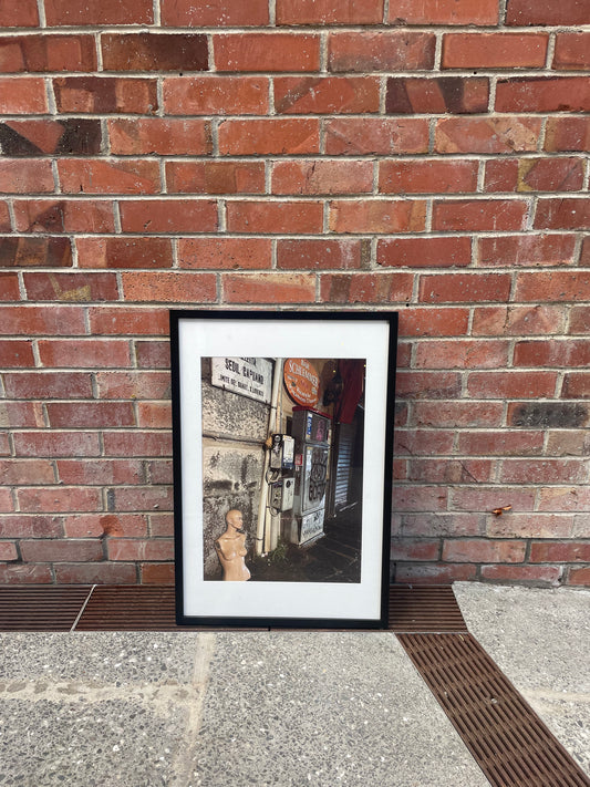 Nude on the Street Print in Frame