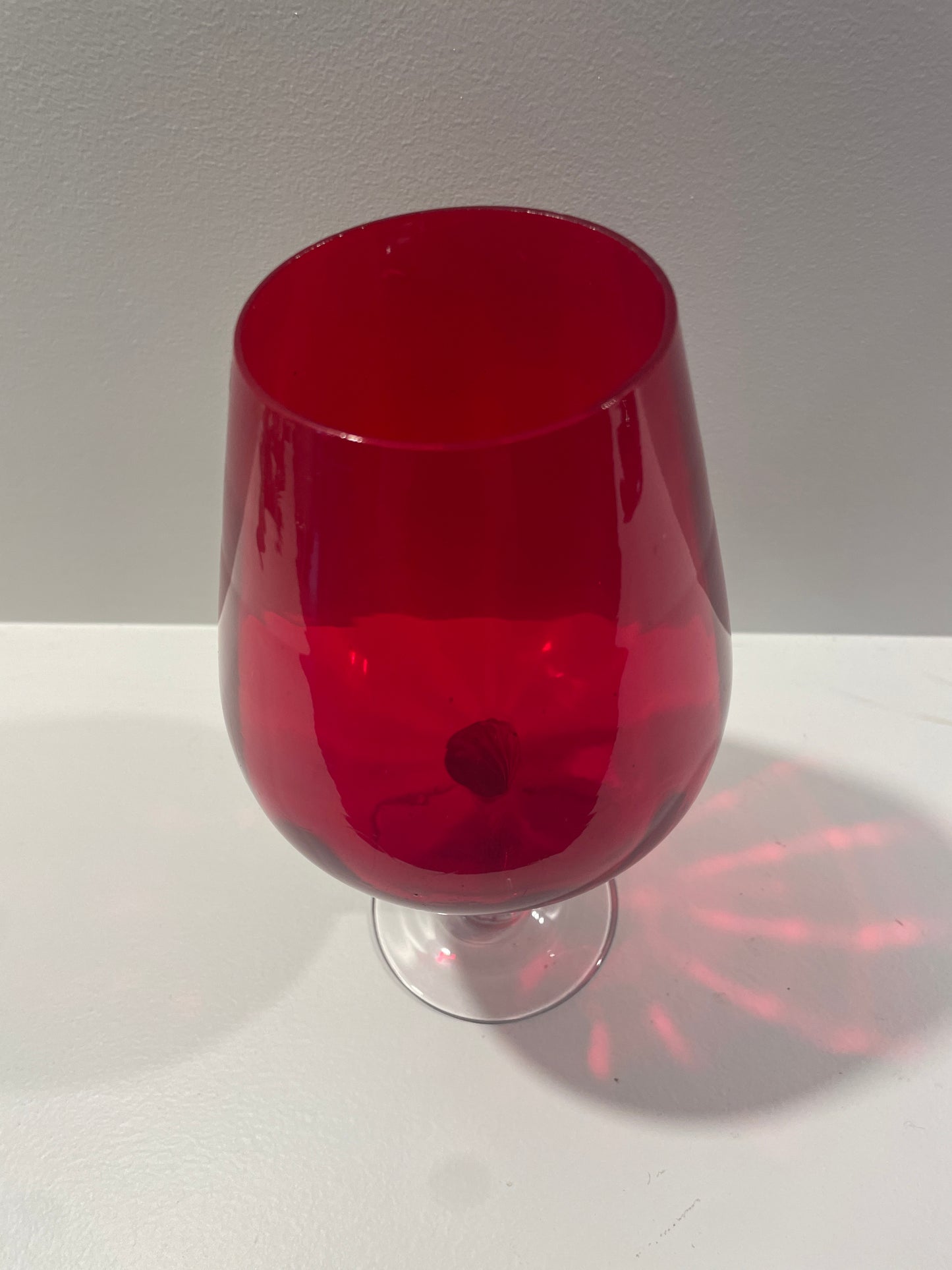 Red Balloon Glass Vase