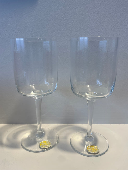 2 Bohemian Wine Glasses
