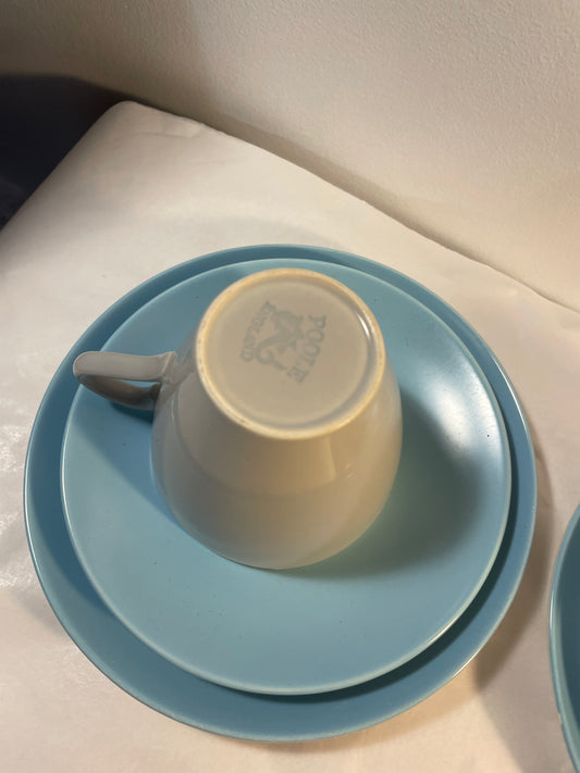 Poole England Trio Tea set